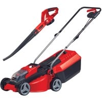 Einhell Rasenmäher-Laubbläser-Set GE-CM 3018 Li CL, 18Volt rot/schwarz, Li-Ionen Akku 3,0Ah