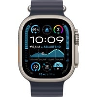 Apple Watch Ultra 2, Smartwatch titan, 49 mm, Ocean Armband Marine, Titangehäuse, Cellular