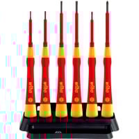 Wiha Feinschraubendreher-Set PicoFinish electric rot/gelb, 7-teilig, inkl. Halter