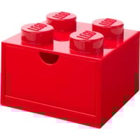 Room Copenhagen LEGO Schreibtischschublade 4 , Aufbewahrungsbox rot, Noppen