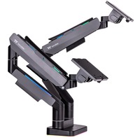 Thermaltake Dual RGB Gaming Monitor Arm, Monitorhalterung schwarz, für Monitore 17" - 35"